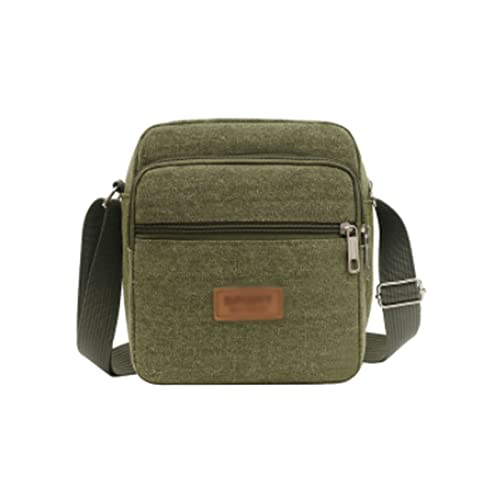 jonam Herrentasche Männer Leinwand Große Kapazität Einzelner Schulter Messenger Bag Mode Koreanische Version Herren-Sidebag für Business Crossbody Bag(Color:Green) von jonam