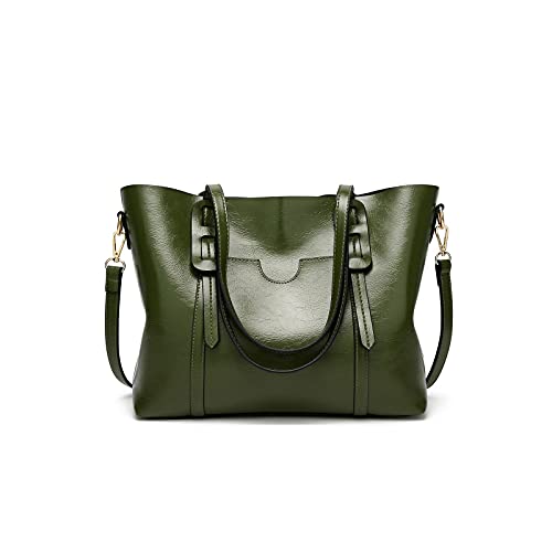 jonam Umhängetasche Umhängetaschen für Frauen Handtaschen Frauen Taschen PU. Leder casual tote frauen tasche (Color : Green) von jonam