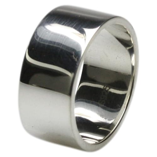 Bildschöner Bandring aus 925er Silber 10 mm breit, Größe:Größe 70 (22.3 mm) von ju .q SILBER