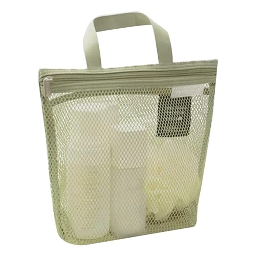 jyibinee Reise-Toiletry Organizer Sure Here is A Product Title for Mesh Bag Portable Handle Zipper Quick Drying Heavy Duty Large Capacity Shower, armee-grün von jyibinee