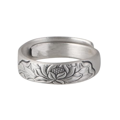 Silber Farbe Neue Lotus Retro Ring für Männer und Frauen Paar Ringe National Style Fashion Jewelry Silber Farbe Neue Lotus Retro Ring für Männer und Frauen Paar Ringe National Style Fashion Jewelry von kakazoomm store