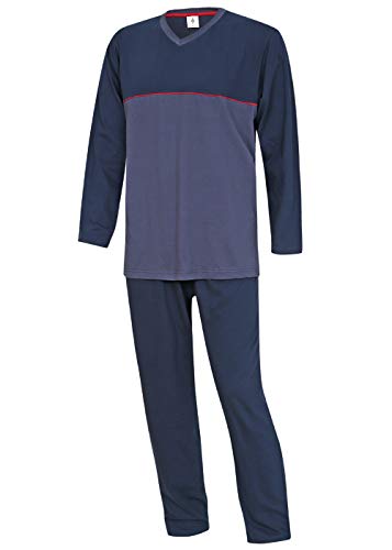 kbsocken Herren Schlafanzug lang Pyjama Nachtwäsche Sleepwear M L XL XXL 3XL 100% Baumwolle (M) von kbsocken