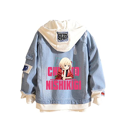 kewing Unisex japanische Anime Lycoris Recoil Hoodie Jacke Cosplay Chisato Nishikigi Jeansjacke Anime Takina Inoue Sweatshirt Kostüm kewing Unisex japanische Anime Lycoris Recoil Hoodie Jacke Cosplay Chisato Nishikigi Jeansjacke Anime Takina Inoue Sweatshirt Kostüm von kewing