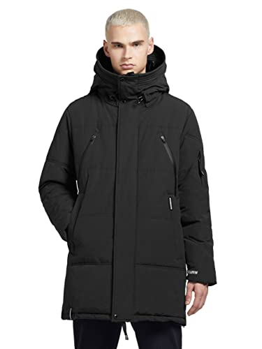 khujo Herren Wintermantel Cloyd (as3, alpha, xx_l, regular, regular, 200 BLACK, XXL) von khujo