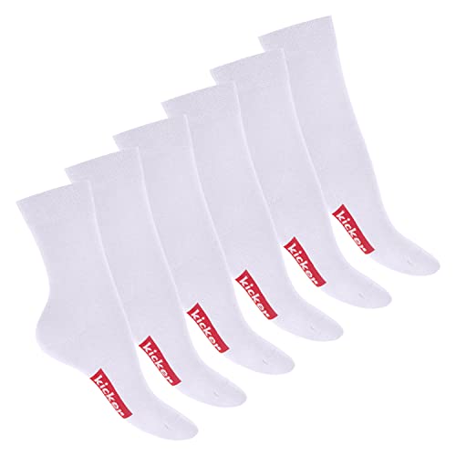 kicker Damen & Herren Socken (6 Paar) Sportliche Baumwollsocken - Weiß 47-50 von kicker