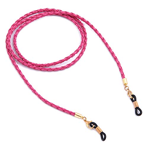 kkjoy Geflochtenes Leder-Brillenband, Brillenkette, Sonnenbrillen, Lanyards, Lesebrillenriemen, Halter, Brillenzubehör, für Damen und Herren von kkjoy