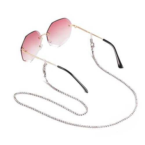 kkjoy Kupfer Strasssteine Brillenkette Maske Lanyards Brillenriemen Halter Halskette Brillenband Brillenband Brillenband Sonnenbrille Zubehör für Frauen Mädchen von kkjoy