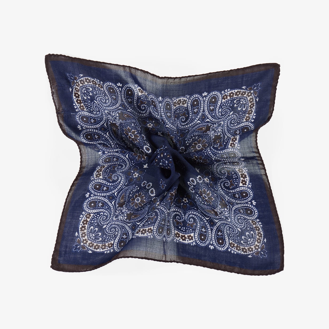Einstecktuch Navy Mit Paisley-muster Einstecktuch Navy Mit Paisley-muster