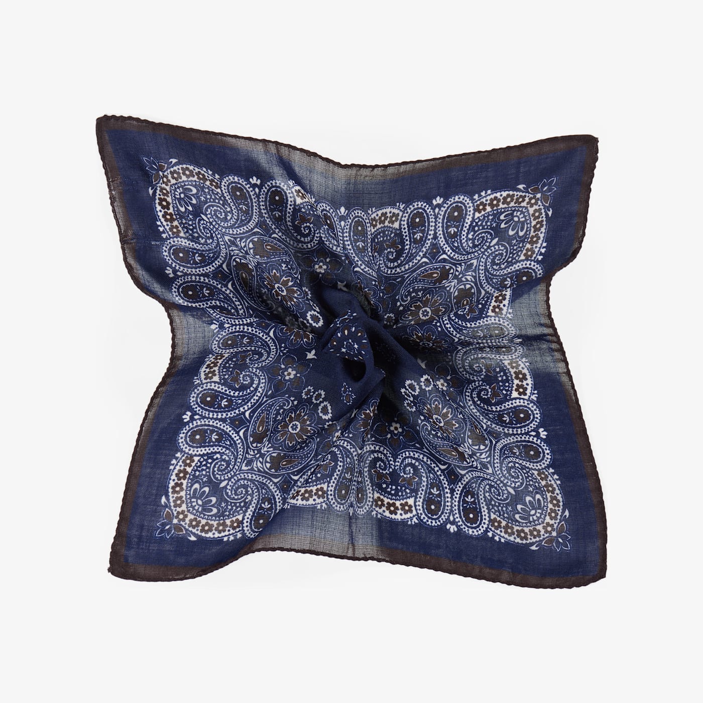 Einstecktuch Navy Mit Paisley-muster