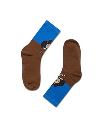 Der kleine Maulwurf – Der Maulwurf Am Graben – Easy Socks Socken Unisex Kids und Erwachsene blau/braun (as3, numeric, numeric_23, numeric_28, regular) von koaa