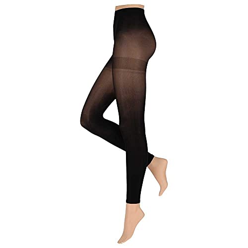 krautwear Damen Mädchen Leggins Leggings 60 den Karneval Fasching Kostüm schwarz rot rosa blau (schwarz XXL) von krautwear