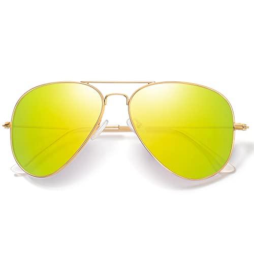 kunchu Sonnenbrille-Herren-Sonnenbrille-Damen-Polarisierte Sonnenbrillen Retro Metallrahmen Unisex Uv400 Fliegebrille Fahrerbrille Sportbrille Sonnenbrillen Für Den Außenbereich von kunchu