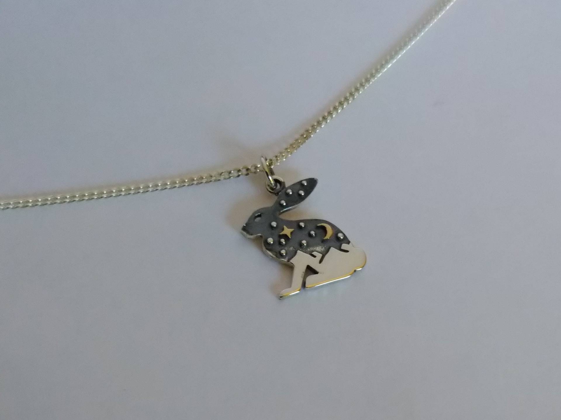 sterling Silber Hase Halskette, Initiale Kinder Schmuck, Mädchen Geschenk, Geburtstagsgeschenk, Geschenk von kyooziAccessories