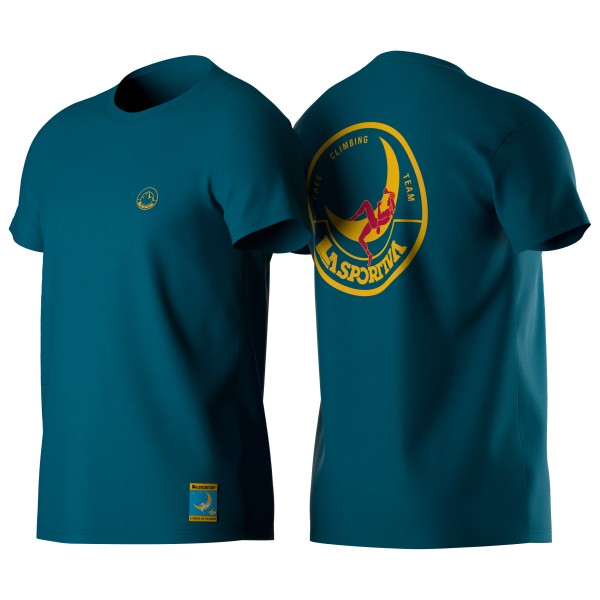 La Sportiva - Climbing On The Moon - T-Shirt Gr M blau von la sportiva