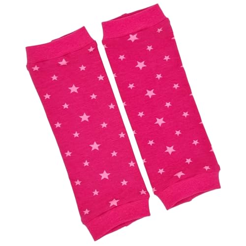 la.nunu Stulpen Mädchen - Sterne Pink 6-8 Jahre - Kinderstulpen aus Baumwolle - Handarbeit - Kinder Baby Beinstulpen Babystulpen von la.nunu