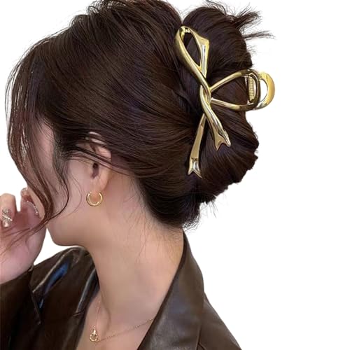 Elegante Metall-Haarspange mit Schleife, stilvolles und vielseitiges Haar-Accessoire, Haarnadeln, Haarspange, Kopfbedeckung, Accessoire, Haar-Accessoire von lazyfun