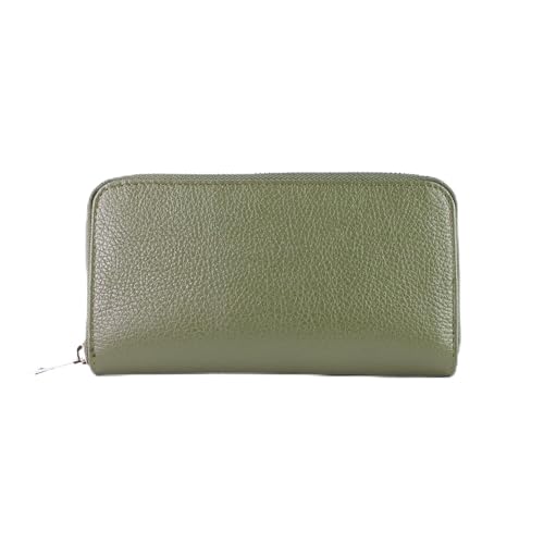 lePelou Leder Portemonnaie, praktische Leder Geldbörse, großer Geldbeutel, Portmonee, Brieftasche mit vielen Fächern (Khaki) von lePelou