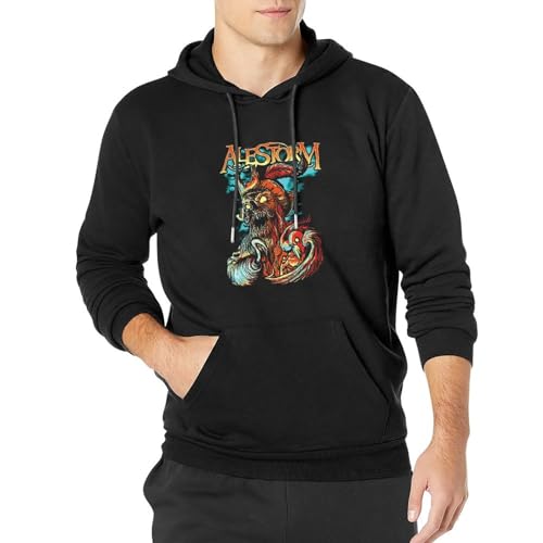 Mens Hooded Alestorm t Drunk Or Die Long Sleeve Crewneck Hoodie Black M von lelei