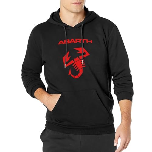 lelei Abarth Scorpion Logo Hooded Tops Hoodies Hoody Italy Fashion Casual Clothes Hoodies Men Black M von lelei