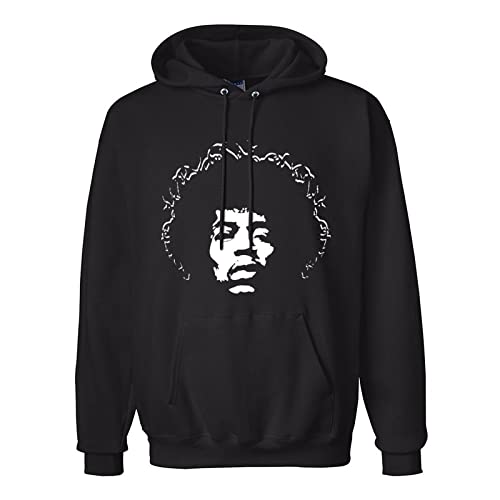 lelei Herren Jimi Hendrix Pullover Hoodies, Schwarz , L von lelei