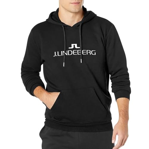 lelei J.Lindeberg Swedish Clothing Logo Pullover Hoody Men's Black L von lelei