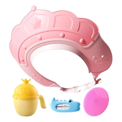 Leryveo Badekappe, Duschhut für Kinder | Haarwaschschutz mit Wassertemperaturanzeige und Shampoo-Becher,Sicherheits-Visierkappe mit Shampoo-Bürste zum Schutz von Augen und Ohren Leryveo Badekappe, Duschhut für Kinder | Haarwaschschutz mit Wassertemperaturanzeige und Shampoo-Becher,Sicherheits-Visierkappe mit Shampoo-Bürste zum Schutz von Augen und Ohren von leryveo