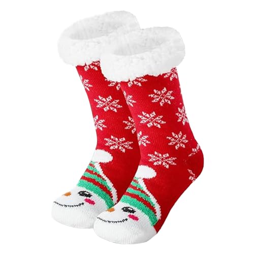 Leryveo Weihnachtssocken | Weihnachtsplüsch warme Socken | Atmungsaktive warme Socken, Weihnachts-Knöchel-Crew-Thermosocken für Mädchen von leryveo