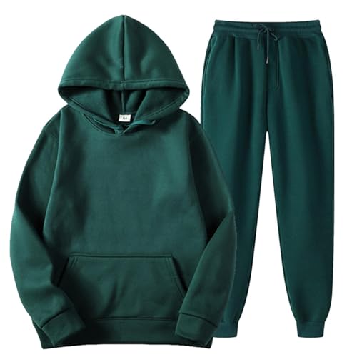 Sweatsuit Trainingsanzüge für Herren | Lose Hoodie und Hose Jogginganzug Y2K für Herren | Hip Hop Jogginghose und Sportanzug für Männer | Lässig Oberteile Hausanzug Anzüge (2 Stück Anzug Set) von leryveo