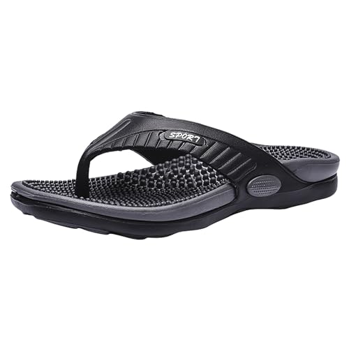 liaddkv Herren Große Größe 46 Atmungsaktive Strandschuhe Massagebasis Menschlicher Charakter Drag Herrenhausschuhe Schuhe Herren Wasserdicht Atmungsaktiv Jagt (Black, 43) von liaddkv