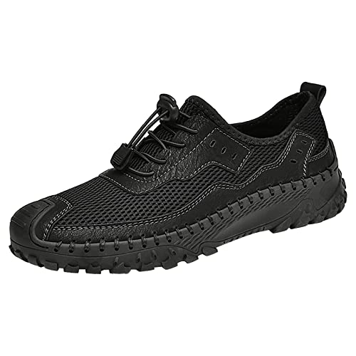 liaddkv Herren Outdoor Sport Schuhe Für Außenhandel Casual Anti Slip Wanderschuhe Atmungsaktive Mesh männer Schuhe Herren Sneaker Schuhe 45 (Black, 42) von liaddkv