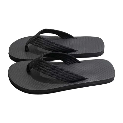 liaddkv Herren Sommer Strand Atmungsaktive Schuhe Sandalen Home Slipper Flip Flops Flache Schuhe Land Schuhe Herren Winter (Black, 44) von liaddkv