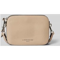 LIEBESKIND BERLIN Lederhandtasche mit Label-Print Modell 'Luka Harris' in Taupe, Größe One Size von liebeskind berlin