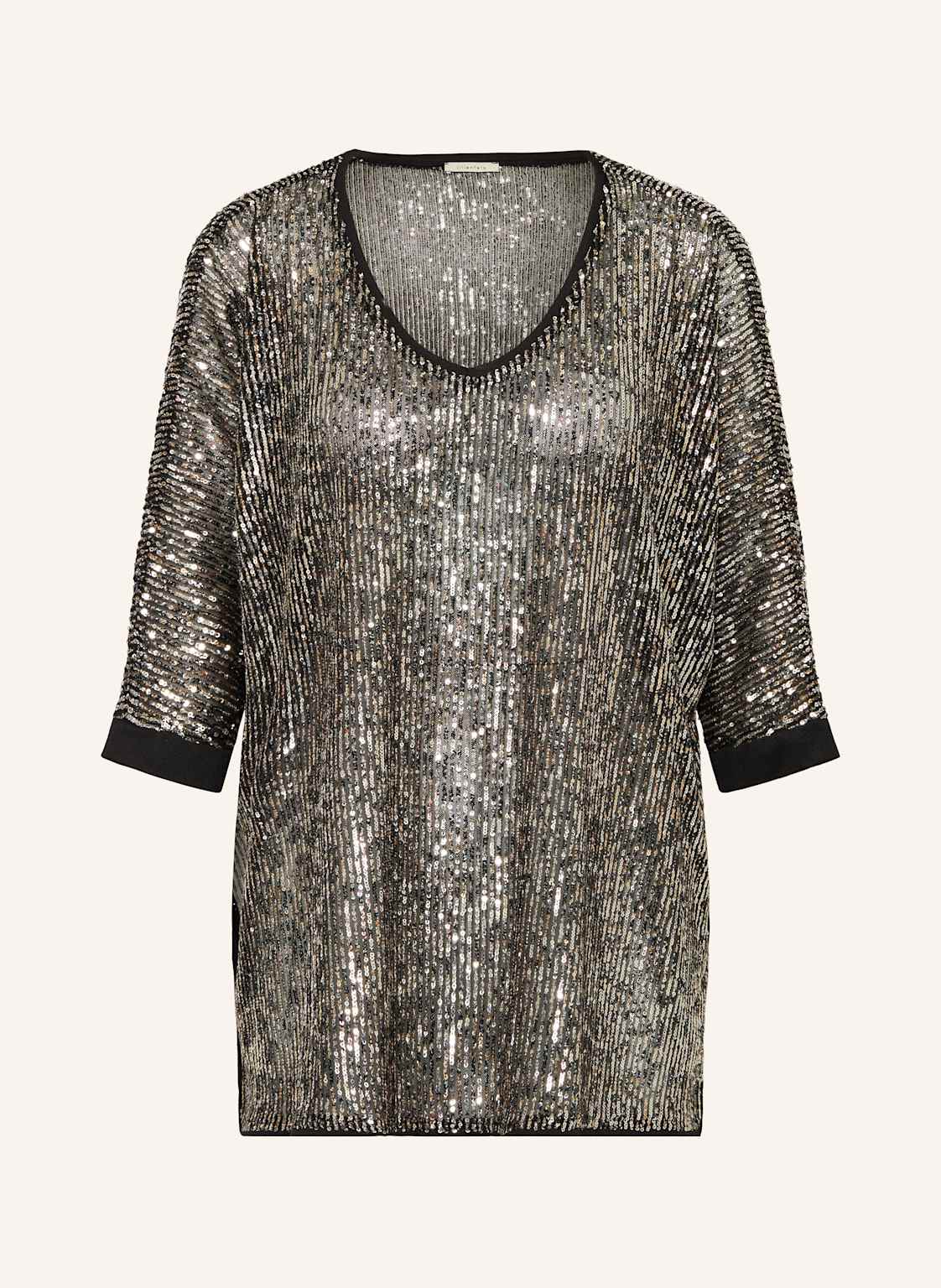 Lilienfels Blusenshirt Mit Pailletten Und 3/4-Arm schwarz Lilienfels Blusenshirt Mit Pailletten Und 3/4-Arm schwarz von lilienfels