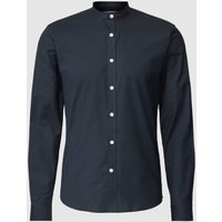 Lindbergh Slim Fit Freizeithemd mit Button-Down-Kragen Modell 'Oxford' in Black, Größe L von lindbergh