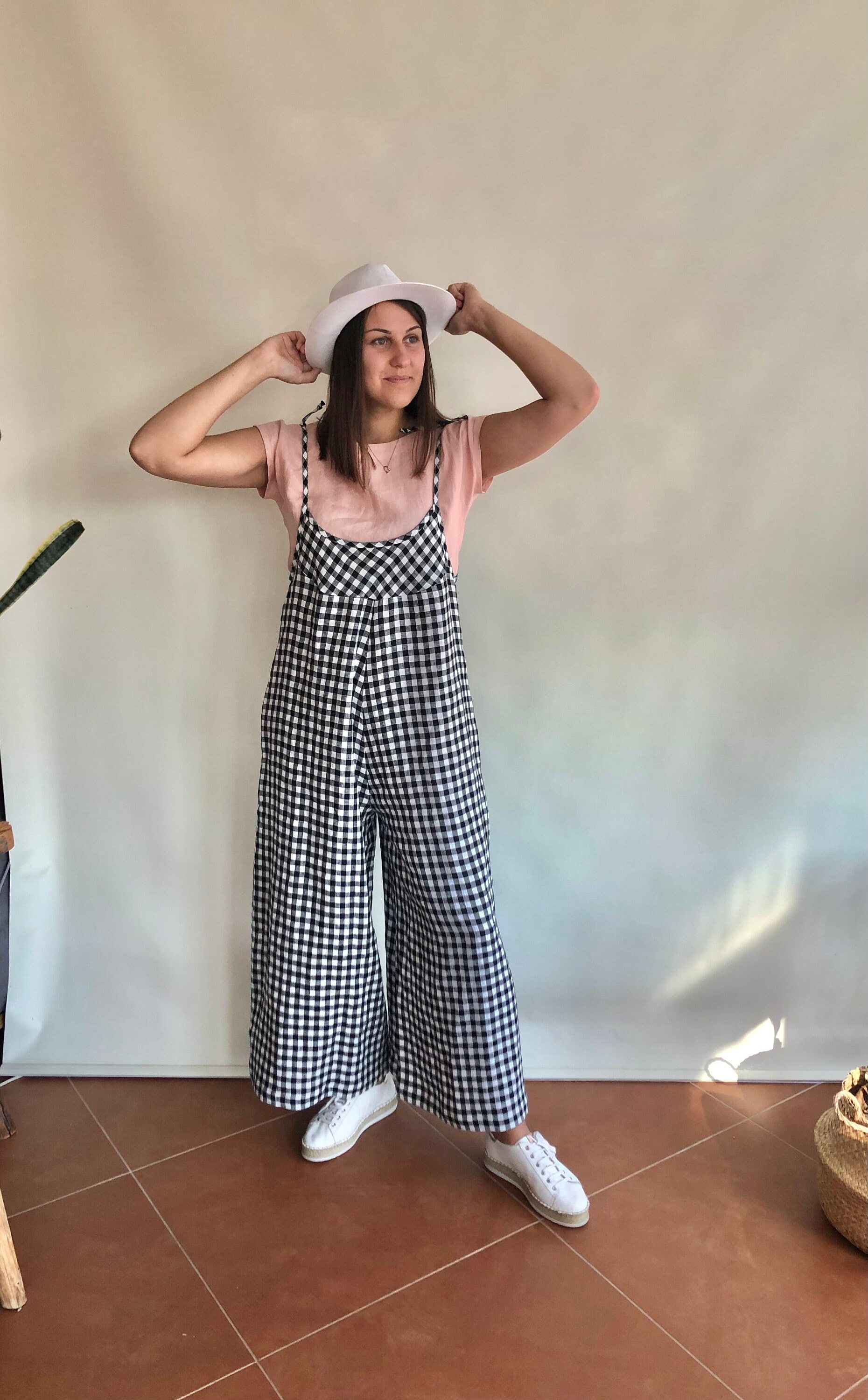 Leinen Jumpsuit Mit Taschen, Maxi Länge Overall Frauen Lang, Viele Farben, Overall, Latzhose Für Frauen, Casual von linenbees