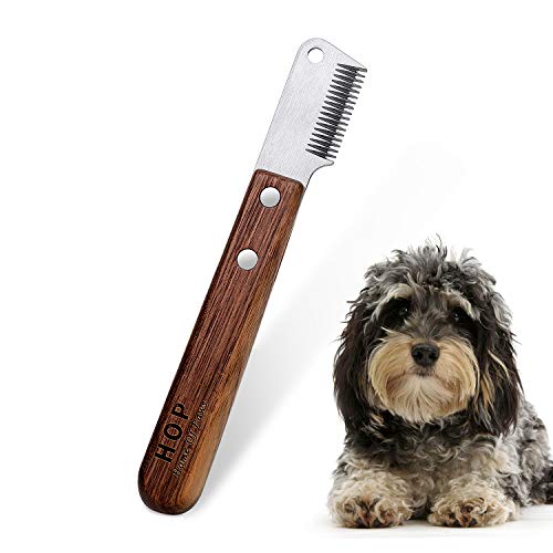 Hund Trimmmesser mit Holzgriff für Stumpf Hunde Rauhaardackel Dackel Fein Deckhaar Terrier, Mittel Abisoliermesser Braun Trimm Messer Haustierpflege Werkzeug für Haustier Pet Unterwolle Hund Trimmmesser mit Holzgriff für Stumpf Hunde Rauhaardackel Dackel Fein Deckhaar Terrier, Mittel Abisoliermesser Braun Trimm Messer Haustierpflege Werkzeug für Haustier Pet Unterwolle von linjinde