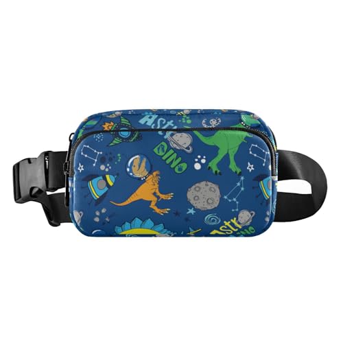 Stilvolle Hüfttasche mit Dinosaurier-Motiv, für Damen, Herren, Teenager, wasserabweisend, Reisezubehör mit verstellbarem Riemen für Reisen, Einkaufen, Laufen, Dinosaurier-Weltraum, 1 size Stilvolle Hüfttasche mit Dinosaurier-Motiv, für Damen, Herren, Teenager, wasserabweisend, Reisezubehör mit verstellbarem Riemen für Reisen, Einkaufen, Laufen, Dinosaurier-Weltraum, 1 size von linqin