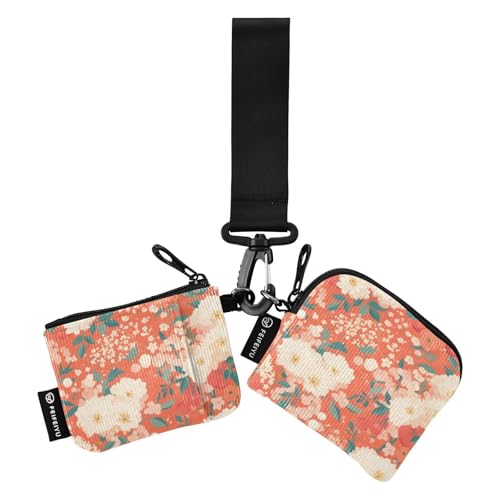 linqin Große Damen-Geldbörsen mit Blumenmuster, dünn, flach, Reißverschluss, Handgelenktasche mit Reißverschlussfach für Damen und Herren, 2 Packungen, Große weiße Blumen, 1 size linqin Große Damen-Geldbörsen mit Blumenmuster, dünn, flach, Reißverschluss, Handgelenktasche mit Reißverschlussfach für Damen und Herren, 2 Packungen, Große weiße Blumen, 1 size von linqin