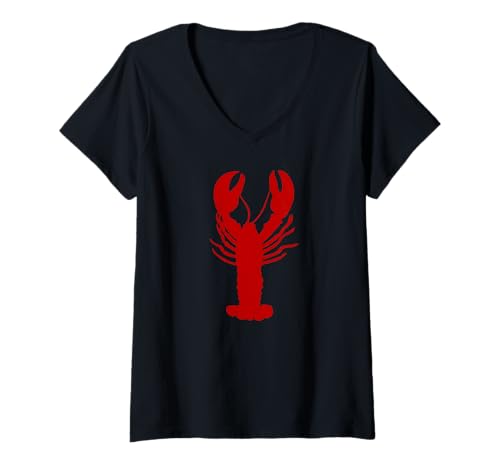 Damen Hummershirt für Männer, Frauen und Kinder T-Shirt mit V-Ausschnitt Damen Hummershirt für Männer, Frauen und Kinder T-Shirt mit V-Ausschnitt von lobster Tee Shirts