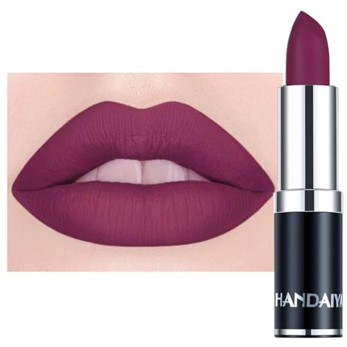 Matte Lippenstifte, Lang Anhaltende Wasserfeste Natürliche Nude Hochpigmentierte Glatte Samt Textur Lippenstifte, Frauen Make Up Geschenke (#6) von longyier