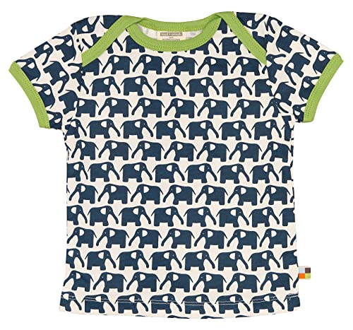 Loud + Proud Unisex - Baby T-Shirts Tierdruck 204, Blau (Marine ), 74/80 von loud + proud