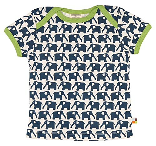 Loud + Proud Unisex - Baby T-Shirts Tierdruck 204, Blau (Marine ), 62/68 von loud + proud