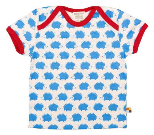 Loud + Proud Unisex - Baby T-Shirts Tierdruck 204, Blau (sky sk), 62/68 von loud + proud