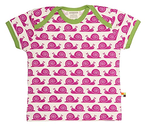 Loud + Proud Unisex - Baby T-Shirts Tierdruck 204, Violett (Fuchsia fu), 74/80 von loud + proud