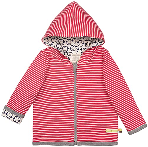 loud + proud Unisex Baby Wendejacke aus Bio Baumwolle, GOTS Zertifiziert Jacke, per Pack Rot (Tomato to), 74/80 (Herstellergröße: 74/80) von loud + proud