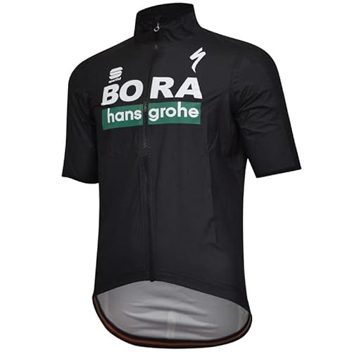 louizumify Herren-Radtrikot Sportshirt, schnell trocknend und atmungsaktiv, Sonnenschutz, 3 Taschen von louizumify