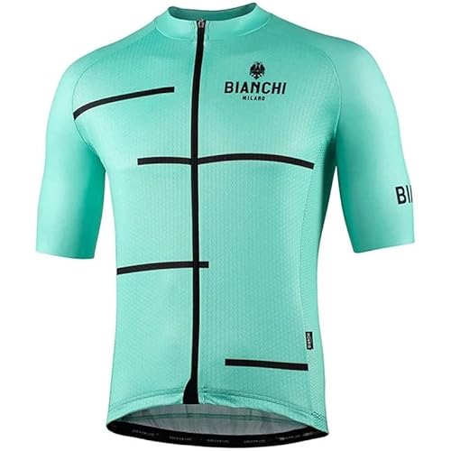 louizumify Herren-Radtrikot mit kurzen Ärmeln, 100% Spandex-Gewebe, hohe Elastizität, schnell trocknend und atmungsaktiv, 3 Rückentaschen von louizumify