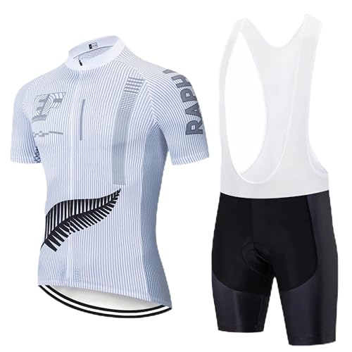 louizumify Professionelle Radsportbekleidung Herren-Kurzarm-Anzug, atmungsaktives Mesh-Gewebe, schnelltrocknend und atmungsaktiv, 3 Taschen von louizumify