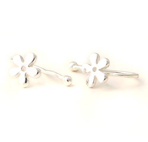 Blümchen Ohrclips aus 925 Sterling Silber von loveyourdiamonds