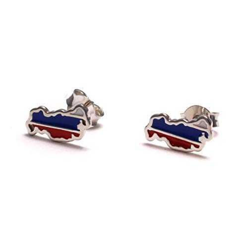 Fussball WM Ohrstecker aus 925 Sterling Silber: Russland von loveyourdiamonds